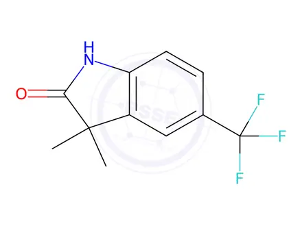 Chemical structure of 3,3-Dimethyl-5-(trifluoromethyl)indolin-2-one
