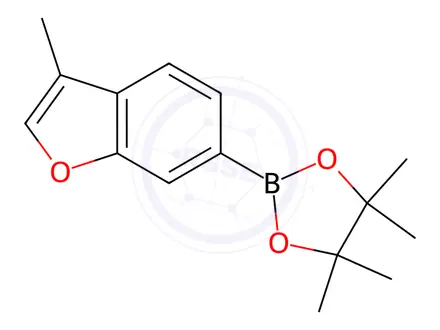 Chemical structure of Benzofuran, 3-methyl-6-(4,4,5,5-tetramethyl-1,3,2-dioxaborolan-2-yl)-