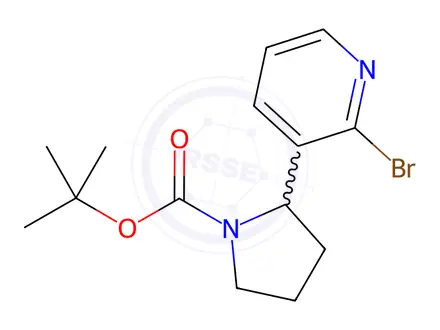 Chemical structure of tert-Butyl 2-(2-bromopyridin-3-yl)pyrrolidine-1-carboxylate