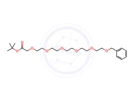 Chemical structure of tert-butyl 1-phenyl-2,5,8,11,14,17-hexaoxanonadecan-19-oate