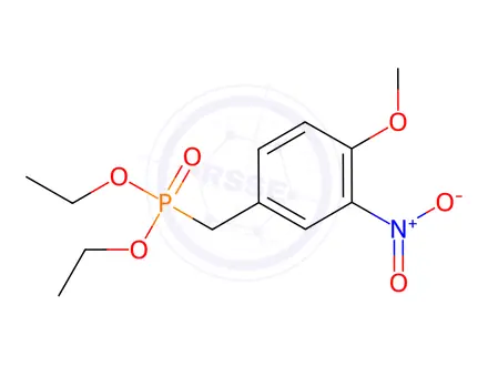 Chemical structure of Phosphonic acid, P-[(4-Methoxy-3-nitrophenyl)Methyl]-, diethyl ester