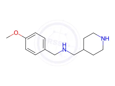 Chemical structure of (4-Methoxy-benzyl)-piperidin-4-ylMethyl-aMine hydrochloride