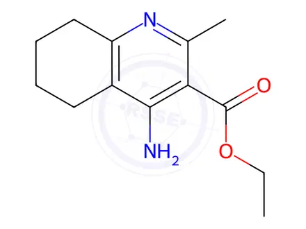 Chemical structure of 2-methyl-4-amino-5,6,7,8-tetrahydro-quinolin-3-carboxylic acid ethyl ester