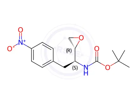 Chemical structure of Carbamic acid, N-[(1S)-2-(4-nitrophenyl)-1-(2R)-2-oxiranylethyl]-, 1,1-dimethylethyl ester