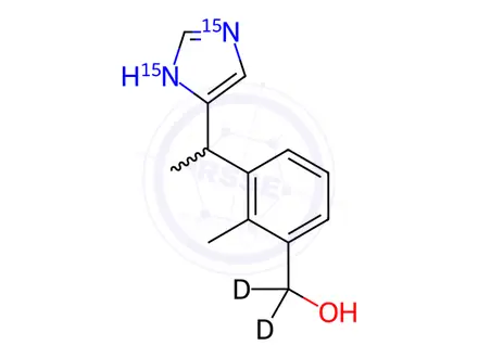 Chemical structure of 3-Hydroxy Medetomidine-15N2,d2