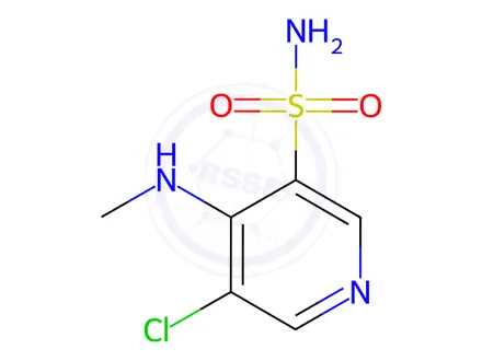 Chemical structure of 5-Chloro-4-(methylamino)pyridine-3-sulfonamide