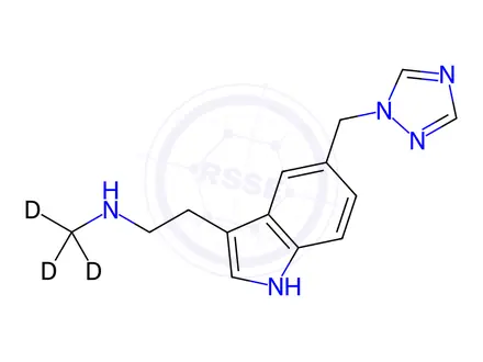 Chemical structure of N10-Monodesmethyl Rizatriptan-d3