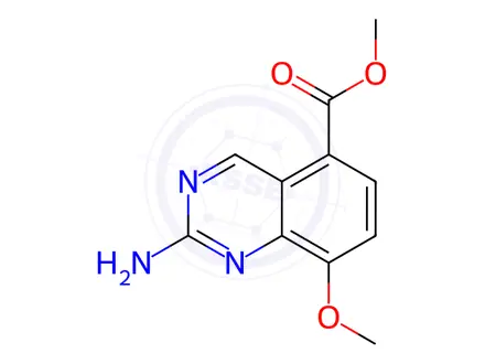 Chemical structure of Methyl 2-aMino-8-Methoxyquinazoline-5-carboxylate