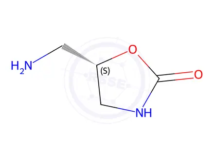 Chemical structure of (5S)-5-(aminomethyl)-1,3-oxazolidin-2-one hydrochloride