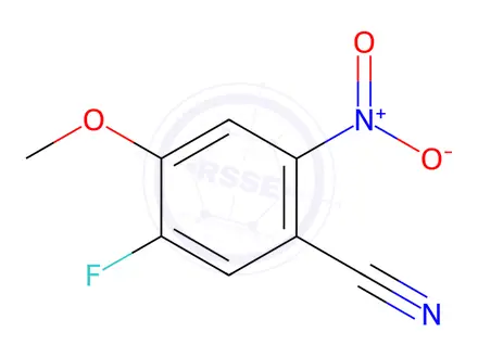 Chemical structure of Benzonitrile, 5-fluoro-4-methoxy-2-nitro-