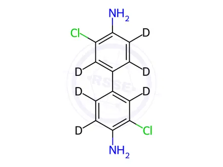 Chemical structure of 3,3'-Dichlorobenzidine-[D6]