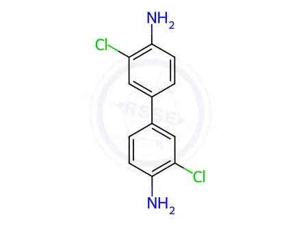Chemical structure of 3,3′-Dichlorobenzidine in methanol