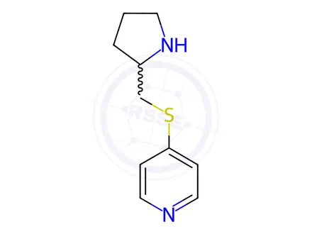 Chemical structure of 4-((Pyrrolidin-2-ylmethyl)thio)pyridine hydrochloride