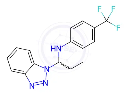 Chemical structure of (1-benzotriazol-1-yl-propyl)-(4-trifluoroMethyl-phenyl)-aMine
