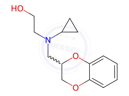 Chemical structure of 2-(Cyclopropyl((2,3-dihydrobenzo[b][1,4]dioxin-2-yl)methyl)amino)ethanol