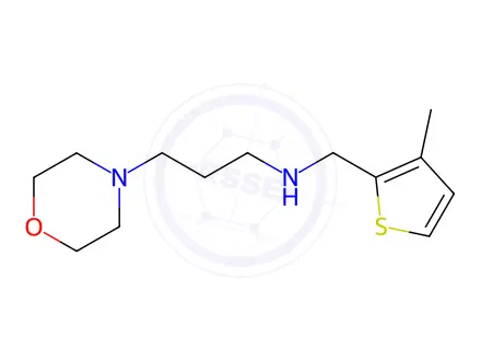 Chemical structure of (3-Methyl-thiophen-2-ylmethyl)-(3-morpholin-4-yl-propyl)-amine hydrochloride