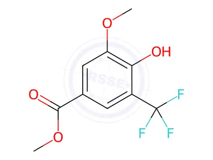 Chemical structure of 3-Trifluoromethyl-4-hydroxy-5-methoxy Methyl Benzoate