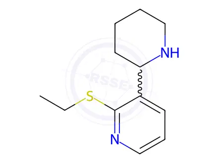 Chemical structure of 2-(Ethylthio)-3-(piperidin-2-yl)pyridine
