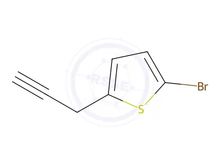 Chemical structure of Thiophene, 2-bromo-5-(2-propyn-1-yl)-