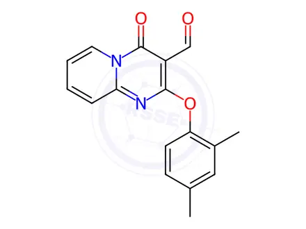 Chemical structure of 2-(2,4-Dimethylphenoxy)-4-oxo-4H-pyrido[1,2-a]pyrimidine-3-carbaldehyde