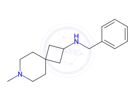 Chemical structure of N-benzyl-7-Methyl-7-azaspiro[3.5]nonan-2-aMine