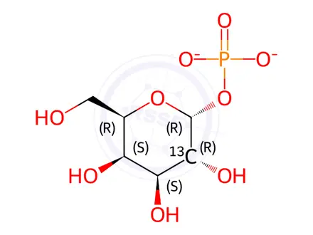 Chemical structure of α-D-[2-13C]galactopyranosyl