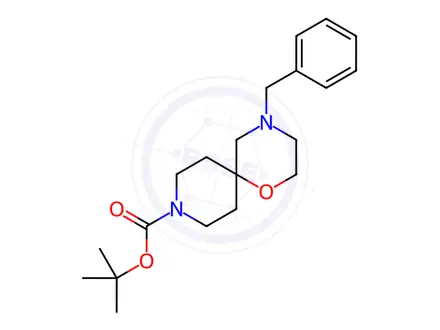Chemical structure of tert-butyl 4-benzyl-1-oxa-4,9-diazaspiro[5.5]undecane-9-carboxylate