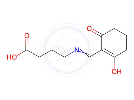 Chemical structure of Butanoic acid, 4-[[(2,6-dioxocyclohexylidene)methyl]amino]-(9CI)