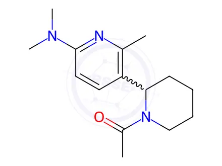 Chemical structure of 1-(2-(6-(Dimethylamino)-2-methylpyridin-3-yl)piperidin-1-yl)ethanone
