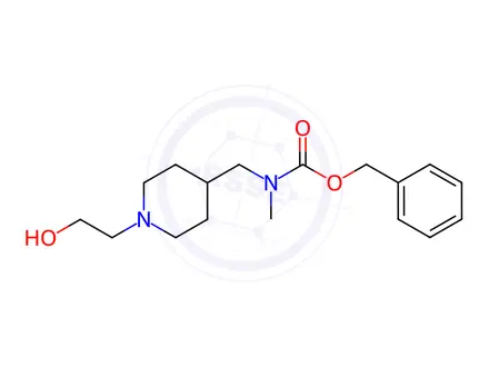 Chemical structure of Benzyl ((1-(2-hydroxyethyl)piperidin-4-yl)methyl)(methyl)carbamate
