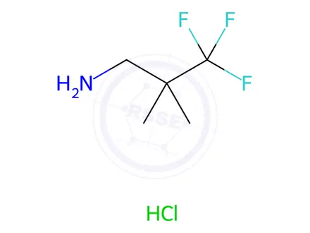 Chemical structure of 3,3,3-Trifluoro-2,2-dimethylpropan-1-amine Hydrochloride