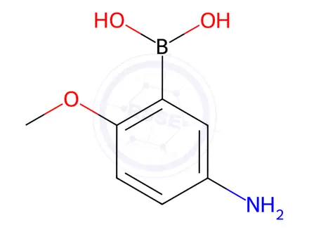 Chemical structure of (5-Amino-2-methoxyphenyl)boronic acid