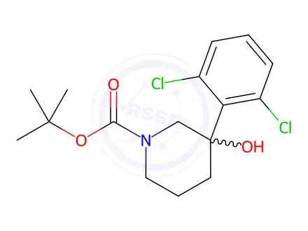 Chemical structure of tert-Butyl 3-(2,6-dichlorophenyl)-3-hydroxy-1-piperidinecarboxylate