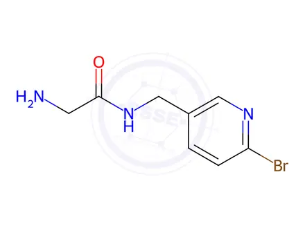 Chemical structure of 2-Amino-N-((6-bromopyridin-3-yl)methyl)acetamide