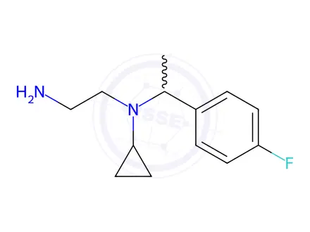 Chemical structure of N1-Cyclopropyl-N1-(1-(4-fluorophenyl)ethyl)ethane-1,2-diamine