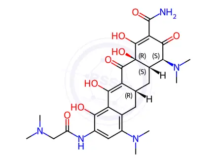 Chemical structure of N,N-Dimethylglycylamido-minocycline