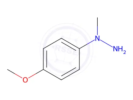 Chemical structure of Hydrazine, 1-(4-methoxyphenyl)-1-methyl-