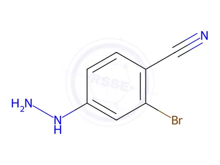 Chemical structure of Benzonitrile, 2-broMo-4-hydrazinyl-