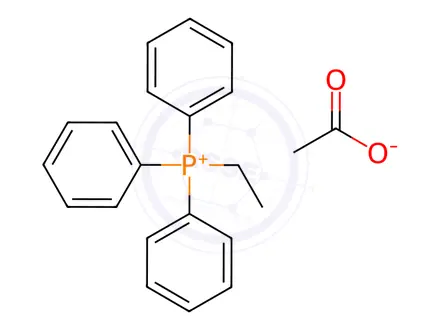 Chemical structure of Ethyltriphenylphosphonium acetate