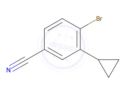 Chemical structure of 4-Bromo-3-cyclopropylbenzonitrile