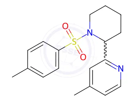 Chemical structure of 4-Methyl-2-(1-tosylpiperidin-2-yl)pyridine