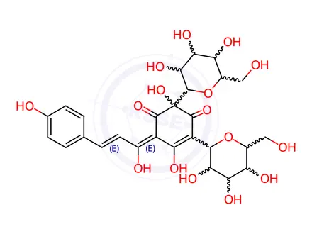 Chemical structure of Hydroxysafflor yellow A