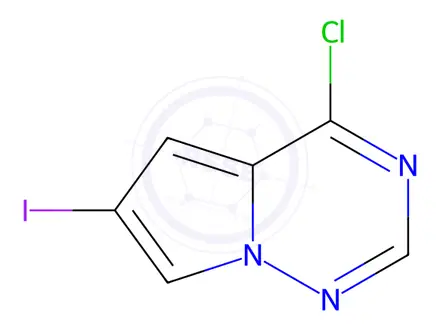 Chemical structure of 4-Chloro-6-iodopyrrolo[2,1-f][1,2,4]triazine