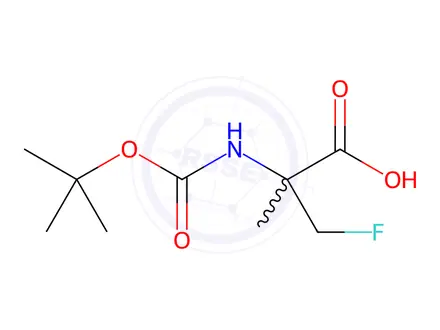 Chemical structure of Alanine, N-[(1,1-dimethylethoxy)carbonyl]-3-fluoro-2-methyl-