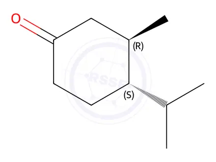 Chemical structure of Cyclohexanone, 3-methyl-4-(1-methylethyl)-, trans-(9CI)