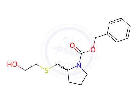 Chemical structure of Benzyl 2-(((2-hydroxyethyl)thio)methyl)pyrrolidine-1-carboxylate