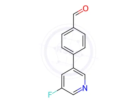 Chemical structure of Benzaldehyde, 4-(5-fluoro-3-pyridinyl)-