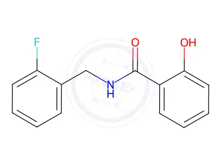 Chemical structure of n-(2-Fluorobenzyl)-2-hydroxybenzamide