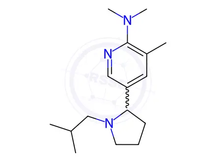 Chemical structure of 5-(1-Isobutylpyrrolidin-2-yl)-N,N,3-trimethylpyridin-2-amine