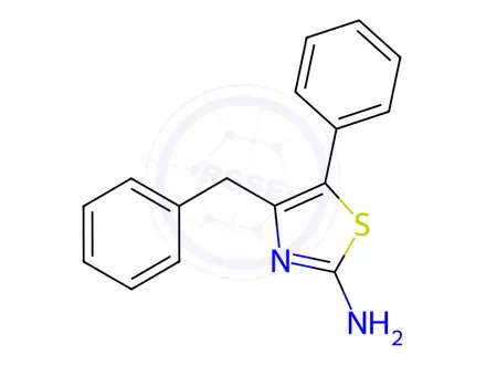 Chemical structure of 4-Benzyl-5-phenyl-1,3-thiazol-2-amine